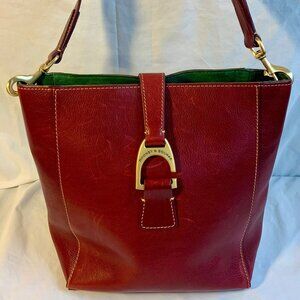 Dooney & Bourke vintage shoulder bag in Bordeaux/Red Florentine Leather